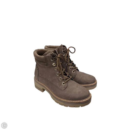 Boots Ankle Heels By Limelight In Brown, Size: 9