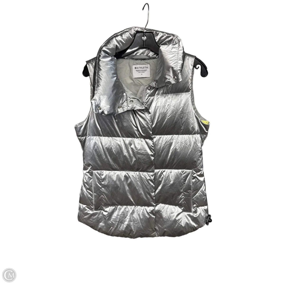 Vest Puffer & Quilted By Athleta In Silver, Size: M