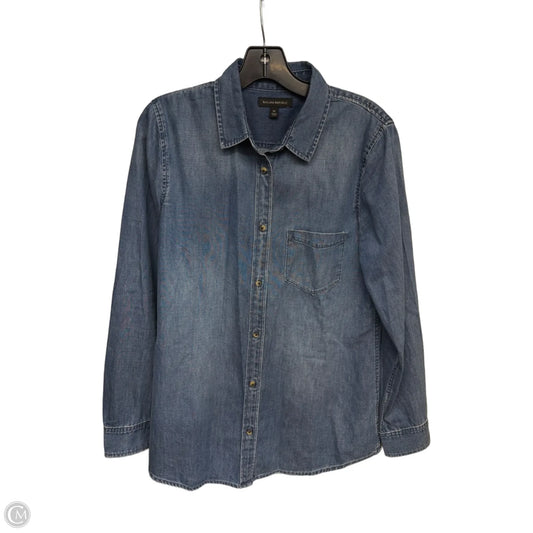 Top Long Sleeve By Banana Republic In Blue Denim, Size: M