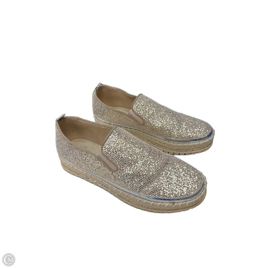 Shoes Flats By Clothes Mentor In Gold, Size: 10