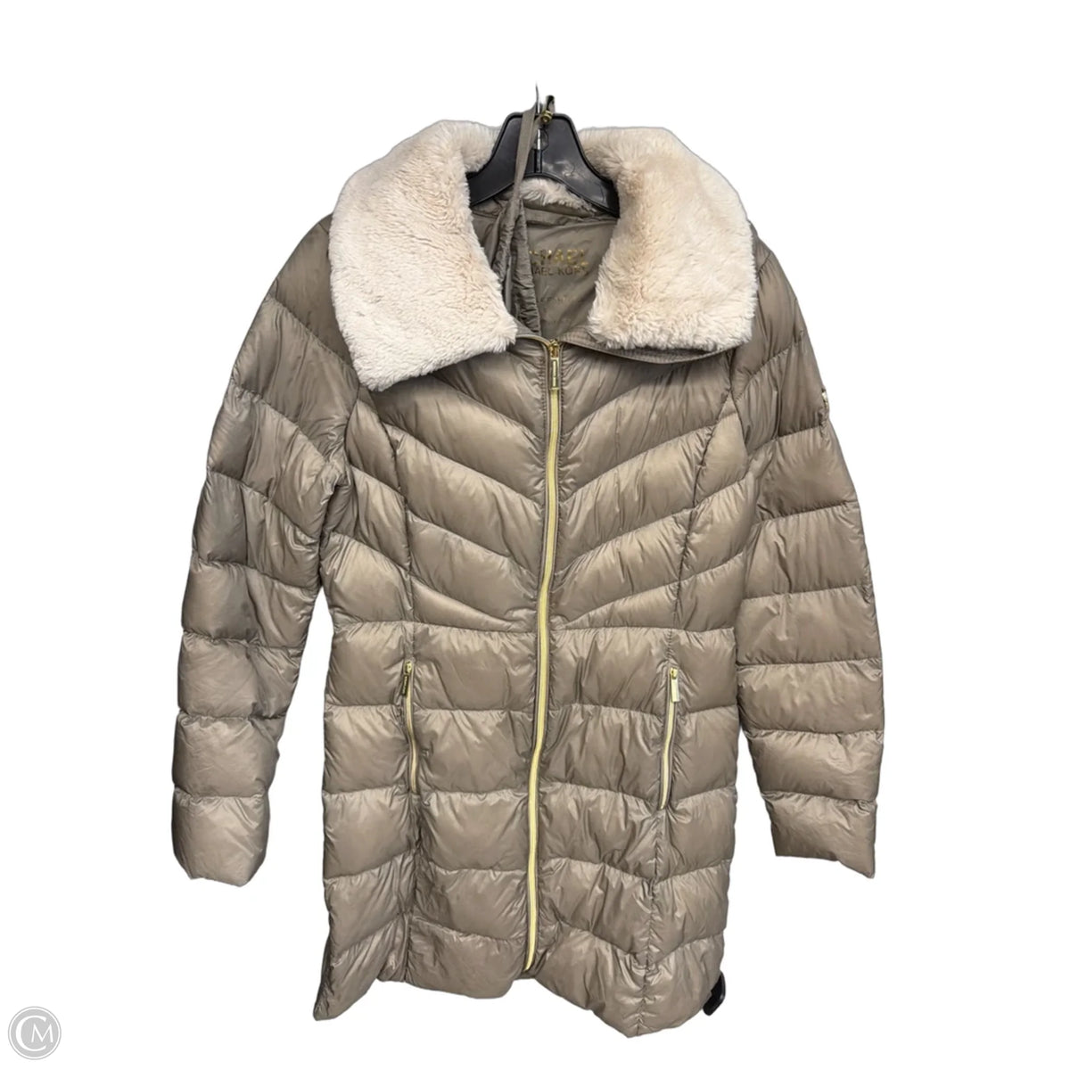 Jacket Puffer & Quilted By Michael By Michael Kors In Brown, Size: S