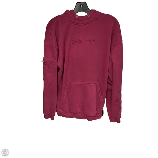 Athletic Sweatshirt Hoodie By Comfrt In Purple, Size: M