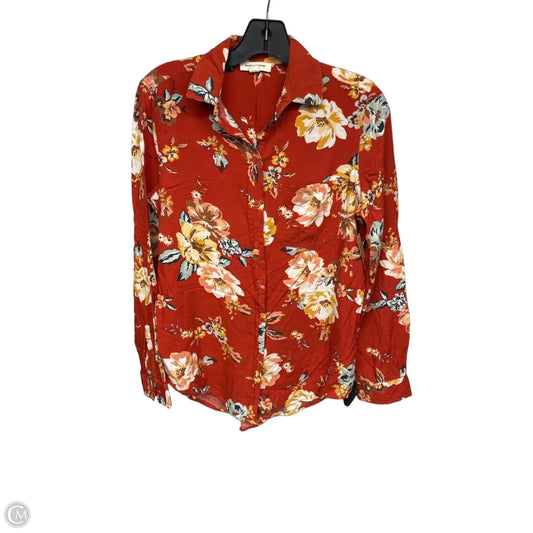 Top Long Sleeve By Beachlunchlounge In Floral Print, Size: Xs