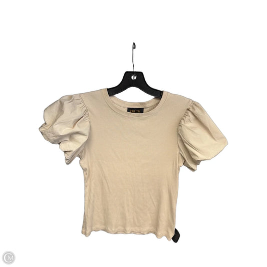 Top Short Sleeve By Truth In Tan, Size: M