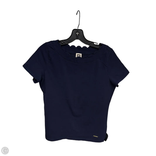 Top Short Sleeve By Anne Klein In Navy, Size: M