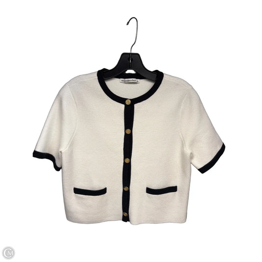 Top Short Sleeve By Abercrombie And Fitch In Black & White, Size: S