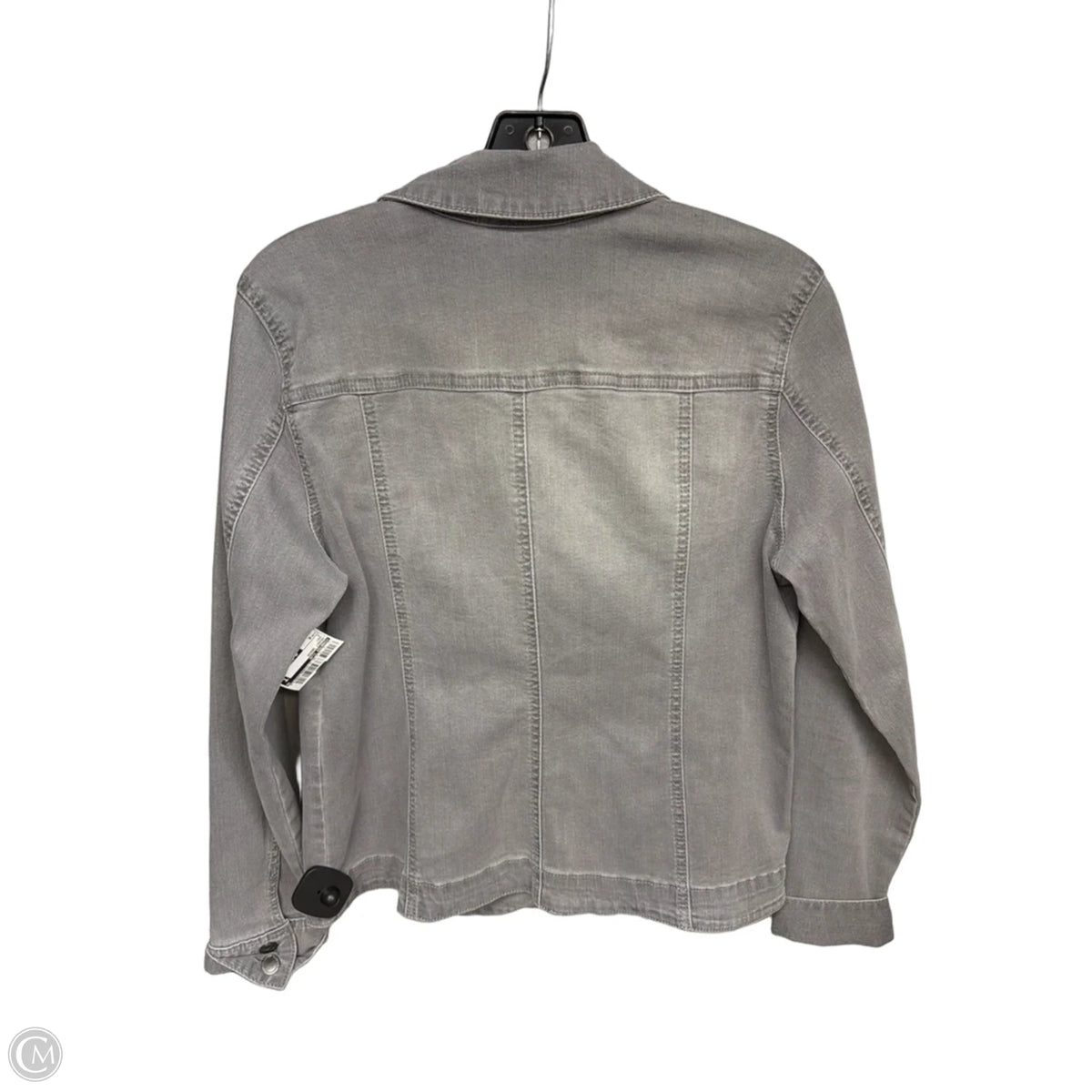 Jacket Denim By Charter Club In Grey, Size: M
