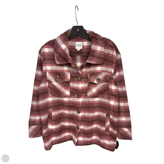 Jacket Shirt By Kensie In Purple, Size: S