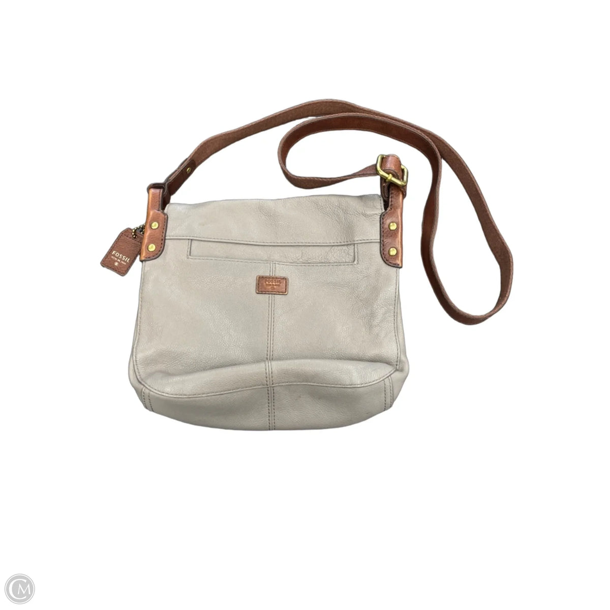 Crossbody Leather By Fossil, Size: Small