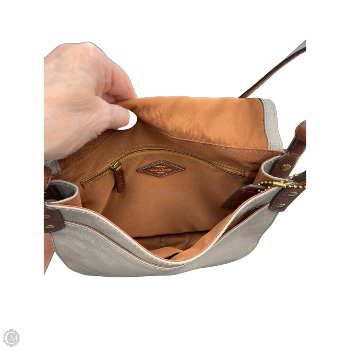 Crossbody Leather By Fossil, Size: Small