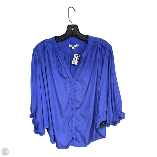 Top 3/4 Sleeve By Chicos In Blue, Size: 12