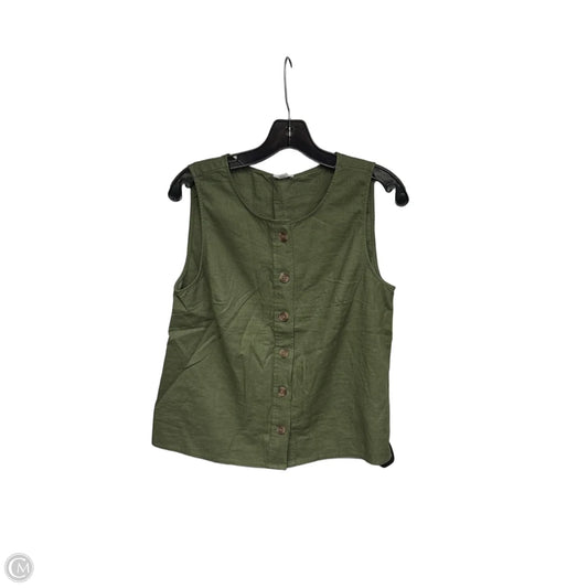 Top Sleeveless By J. Crew In Green, Size: S
