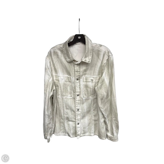 Top Long Sleeve By Zara In Green, Size: M