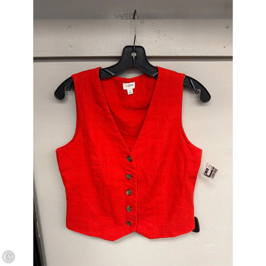Top Sleeveless By J. Crew In Orange, Size: 4