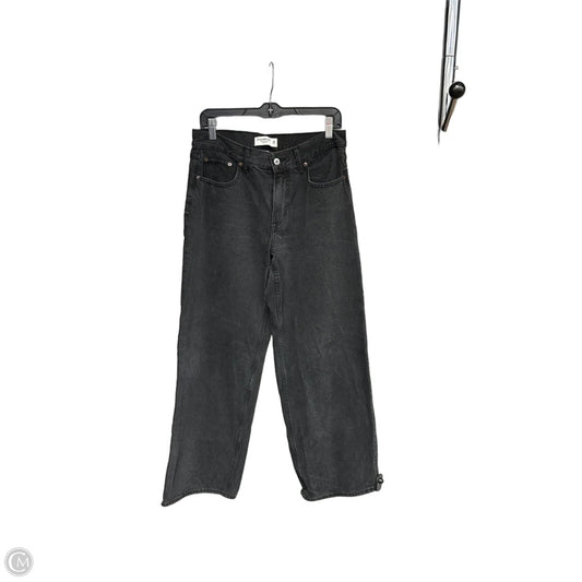Jeans Wide Leg By Abercrombie And Fitch In Black Denim, Size: 2