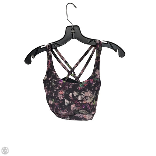 Athletic Bra By Lululemon In Floral Print, Size: 6