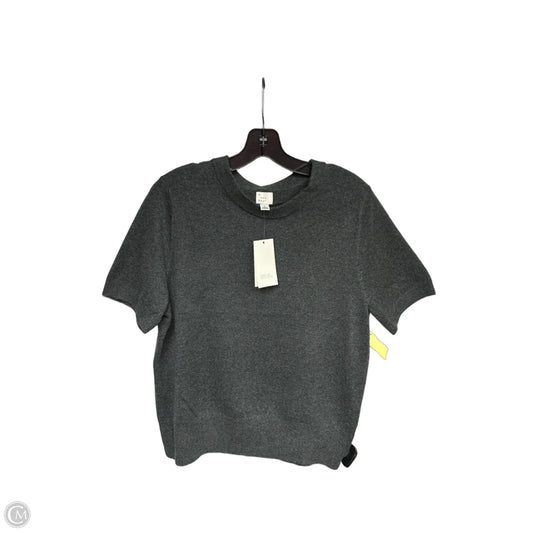 Top Short Sleeve By A New Day In Grey, Size: L