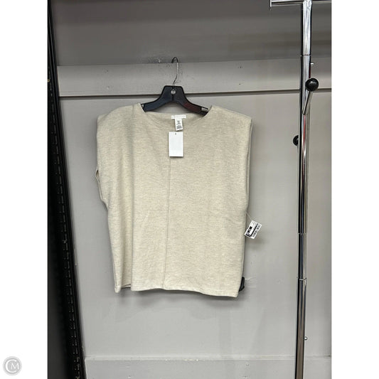 Top Sleeveless By H&m In Cream, Size: M