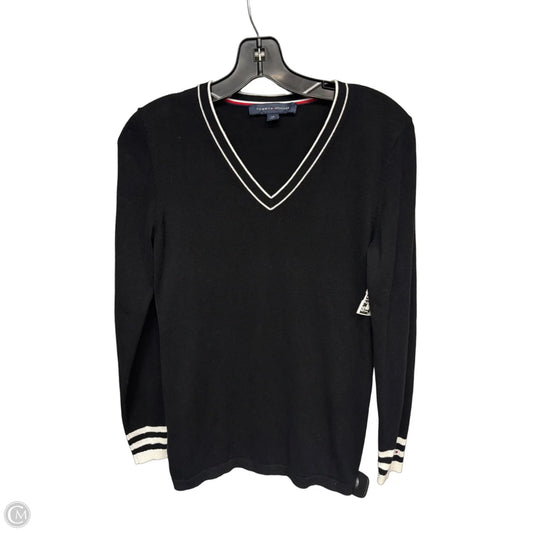 Top Long Sleeve By Tommy Hilfiger In Black & White, Size: S