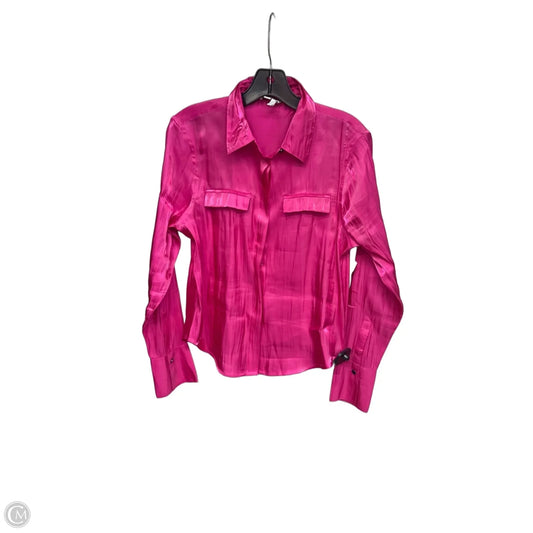 Top Long Sleeve By Dkny In Pink, Size: Xs