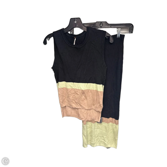 Skirt Set 2pc By Free People In Black & Green, Size: Xs