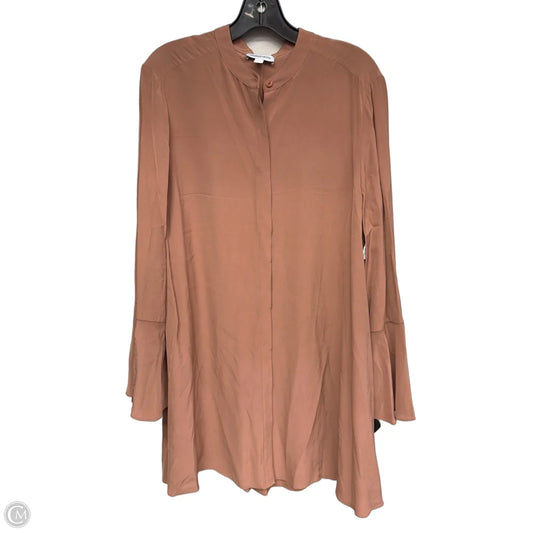 Top Long Sleeve By Nordstrom In Brown, Size: S