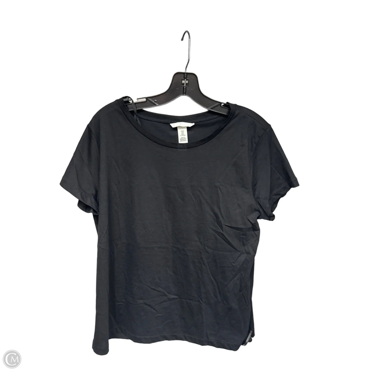 Top Short Sleeve Basic By H&m In Black, Size: M