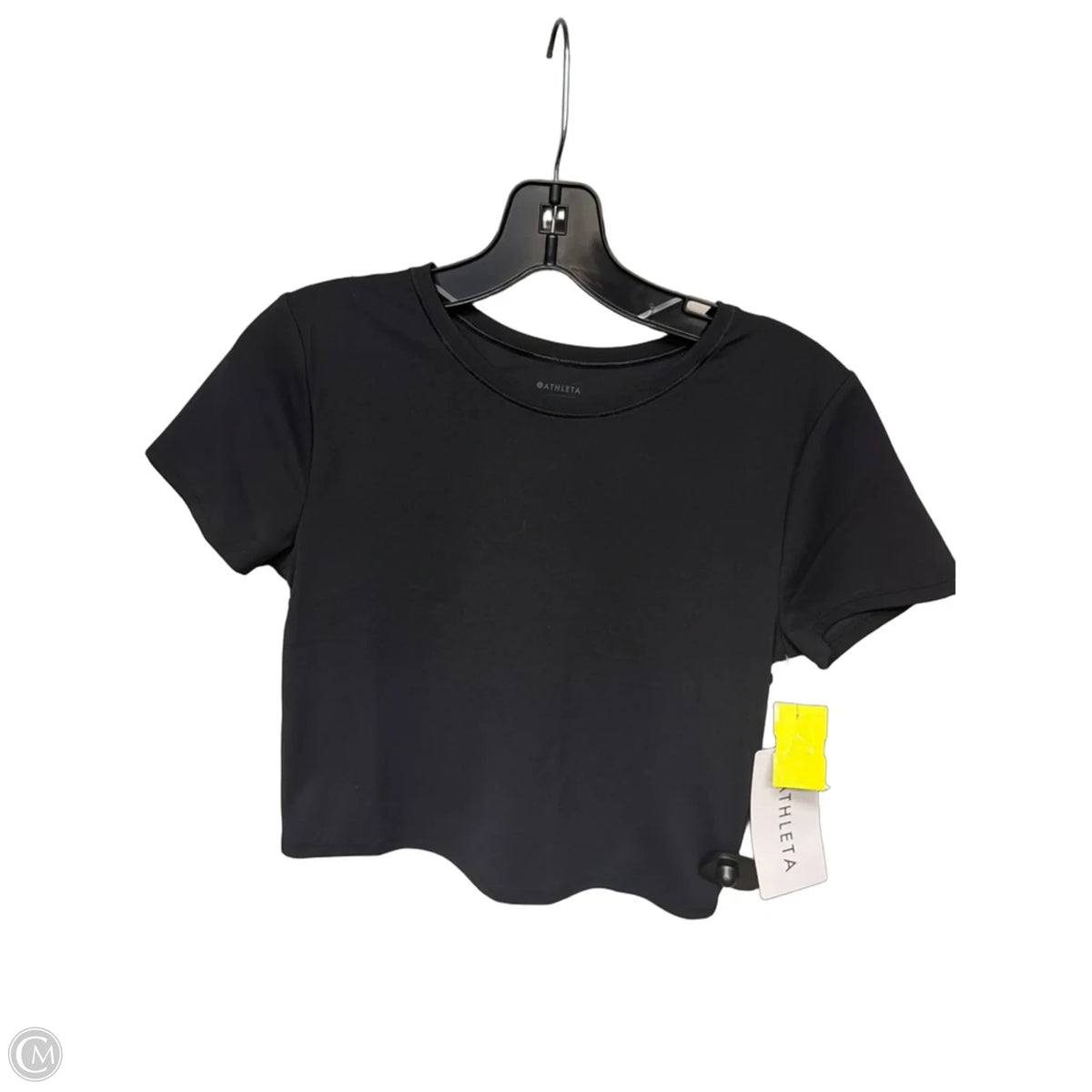 Athletic Top Short Sleeve By Athleta In Black, Size: M