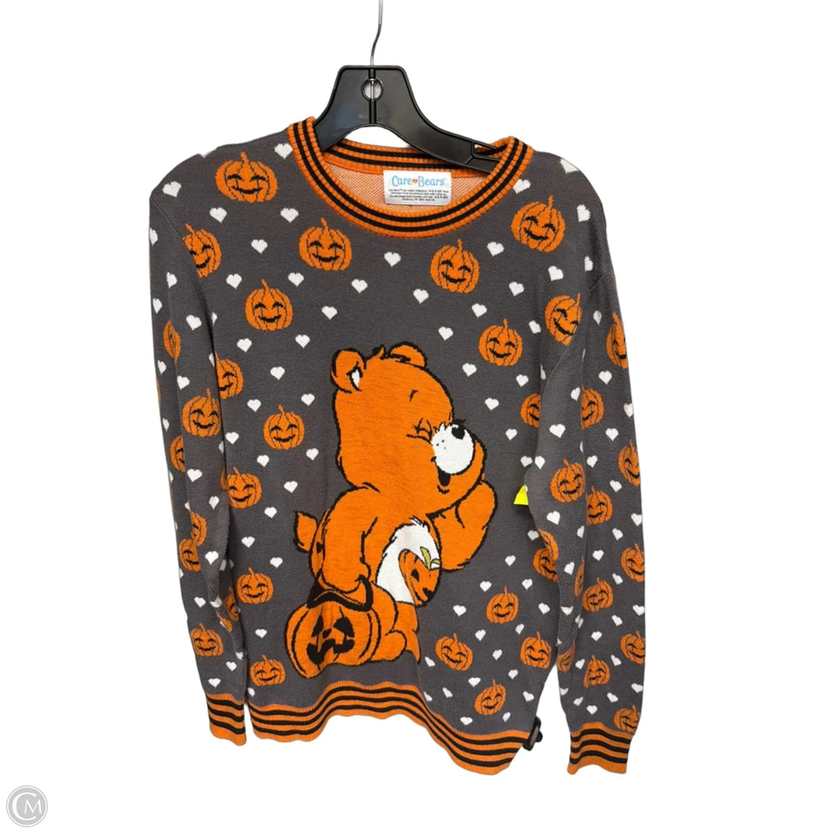 Sweater By Clothes Mentor In Grey & Orange, Size: M