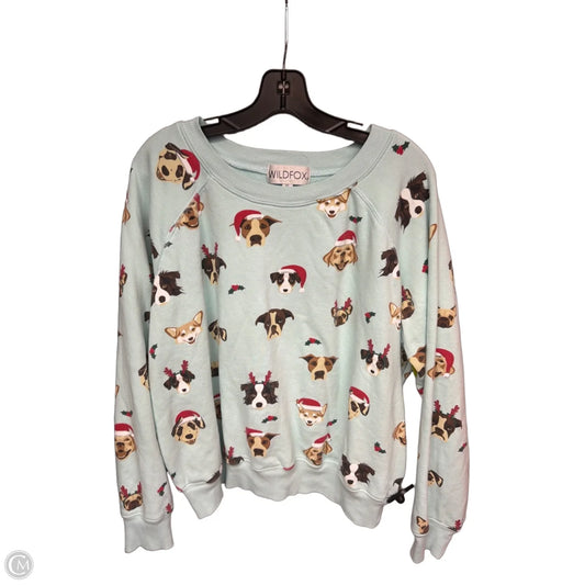 Sweatshirt Crewneck By Wildfox In Blue, Size: Xl