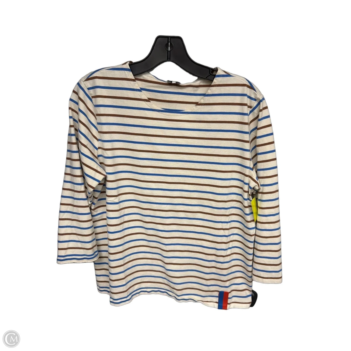 Top 3/4 Sleeve By Kule In Striped Pattern, Size: L