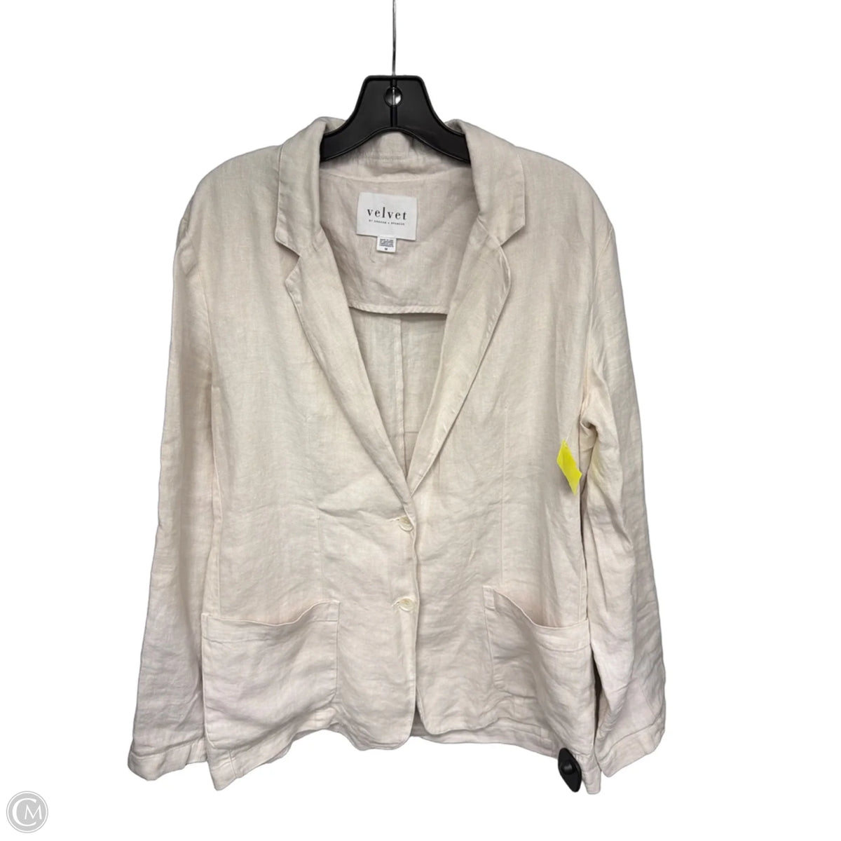 Blazer By Velvet In Beige, Size: M