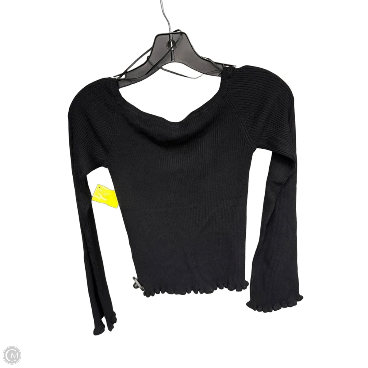 Top Long Sleeve By Divided In Black, Size: S