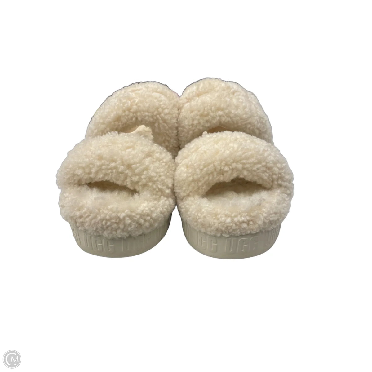 Slippers Designer By Ugg In Cream, Size: 8