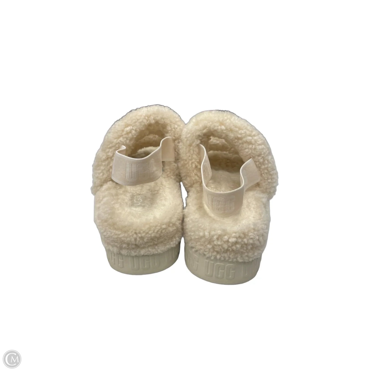 Slippers Designer By Ugg In Cream, Size: 8