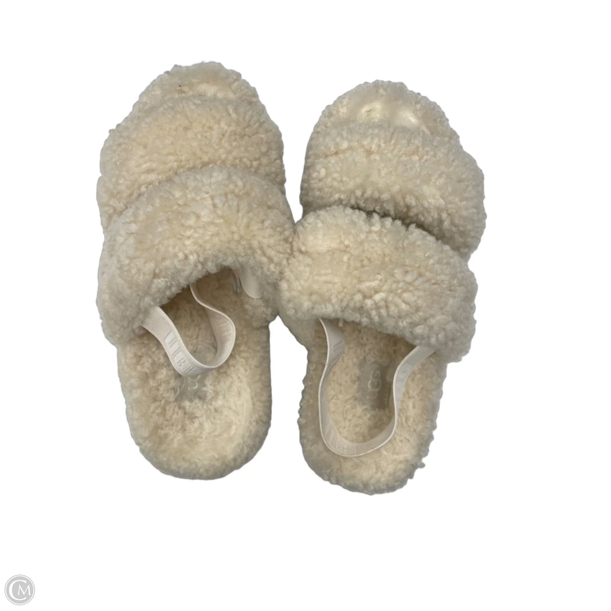 Slippers Designer By Ugg In Cream, Size: 8