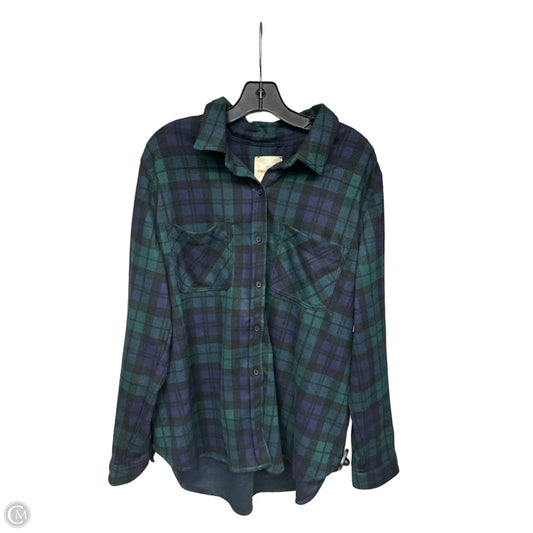 Top Long Sleeve By Casa Cabana In Blue & Green, Size: Xxl