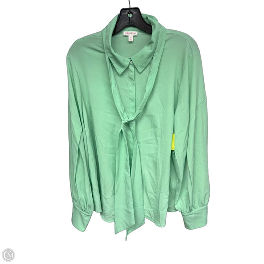 Top Long Sleeve By Clothes Mentor In Green, Size: Xl