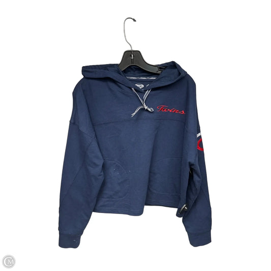 Athletic Sweatshirt Hoodie By Genuine Merchandise In Blue & Red, Size: M