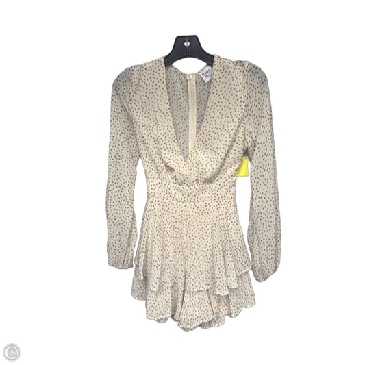 Romper By Princess Polly In Brown & Cream, Size: 4