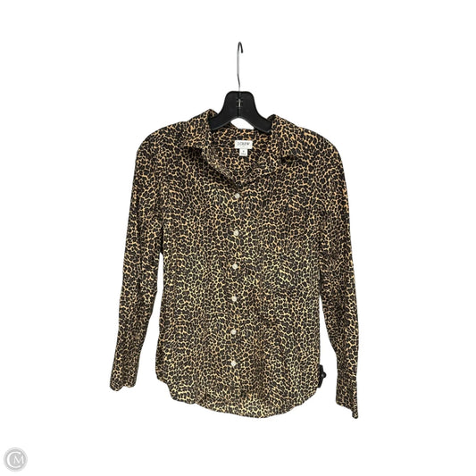 Top Long Sleeve By J. Crew In Animal Print, Size: S