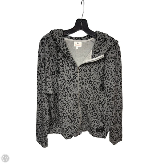 Athletic Sweatshirt Hoodie By Sundry In Animal Print, Size: L