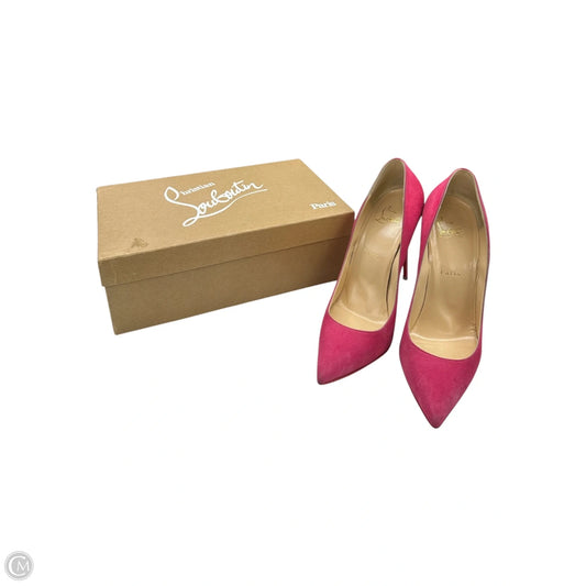 Shoes Luxury Designer By Christian Louboutin In Pink, Size: 8.5