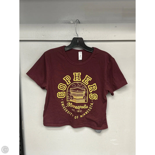 Athletic Top Short Sleeve By Clothes Mentor In Maroon, Size: M