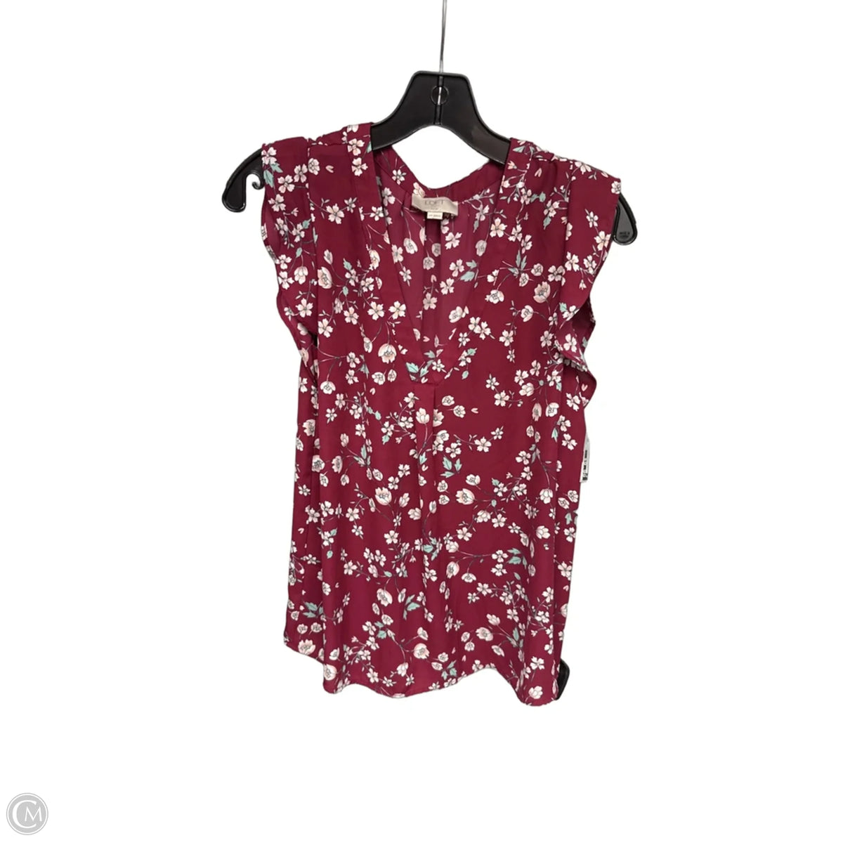 Top Sleeveless By Loft In Red, Size: Mp