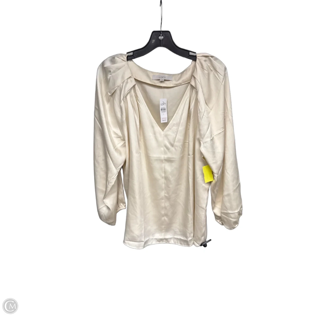 Top Long Sleeve By Loft In Beige, Size: L