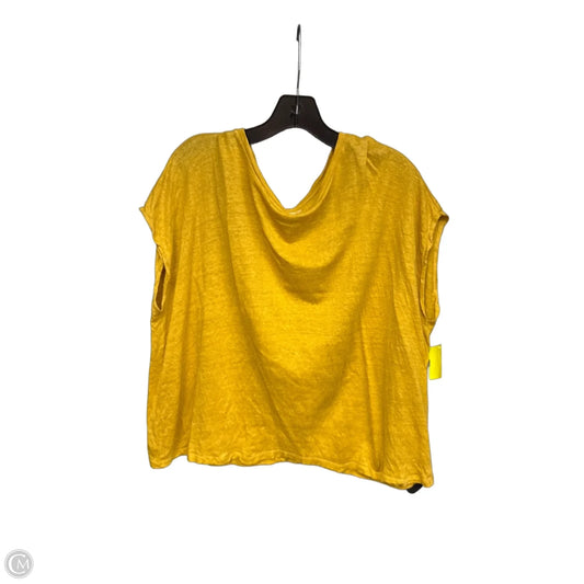 Top Short Sleeve By Eileen Fisher In Yellow, Size: L