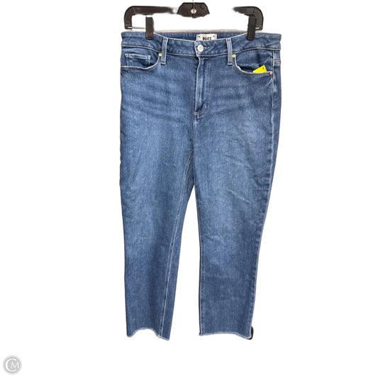 Jeans Cropped By Paige In Blue Denim, Size: 14