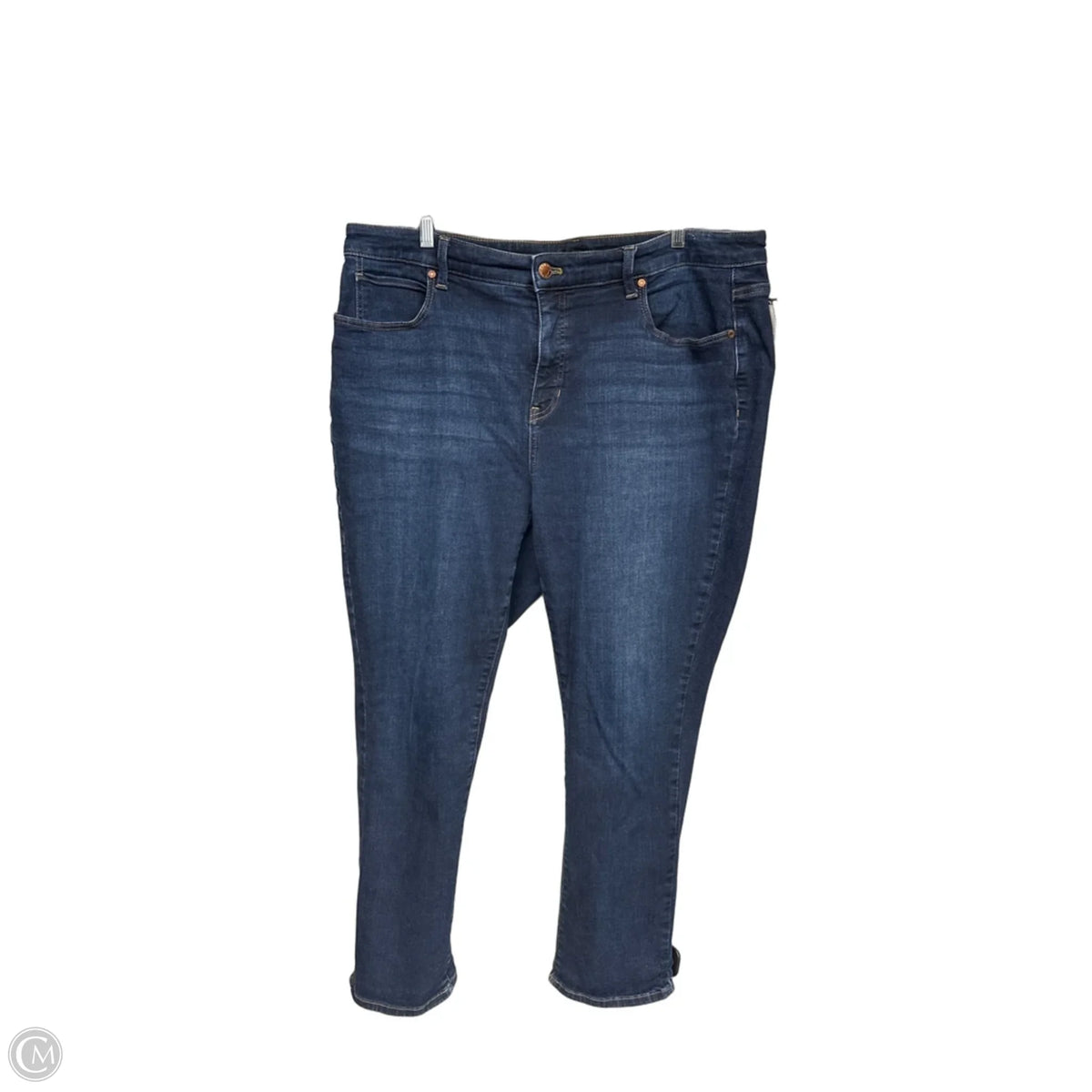 Jeans Straight By Talbots In Blue Denim, Size: 18