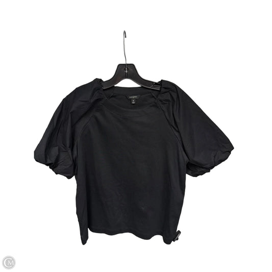 Top Short Sleeve By Banana Republic In Black, Size: S